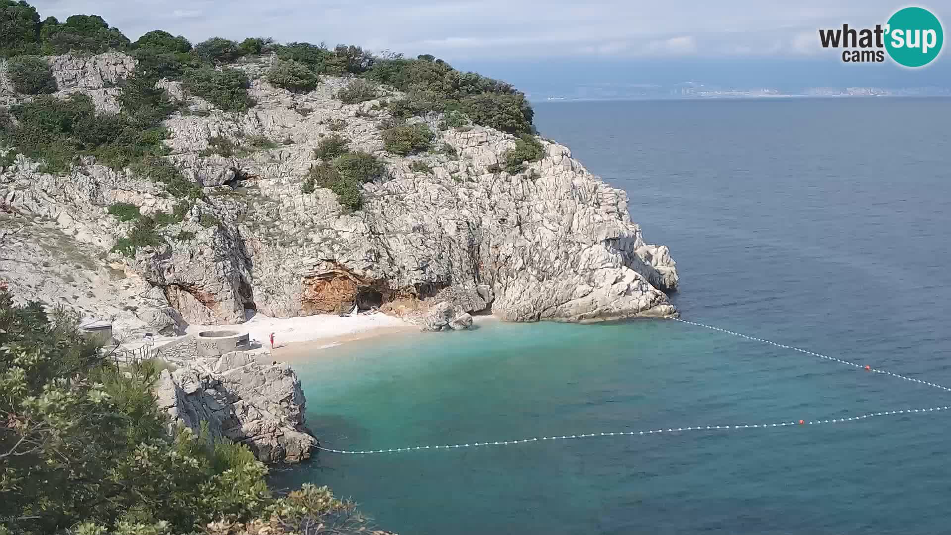 Cámara web de la playa de Brseč en Mošćenička Draga, Croacia