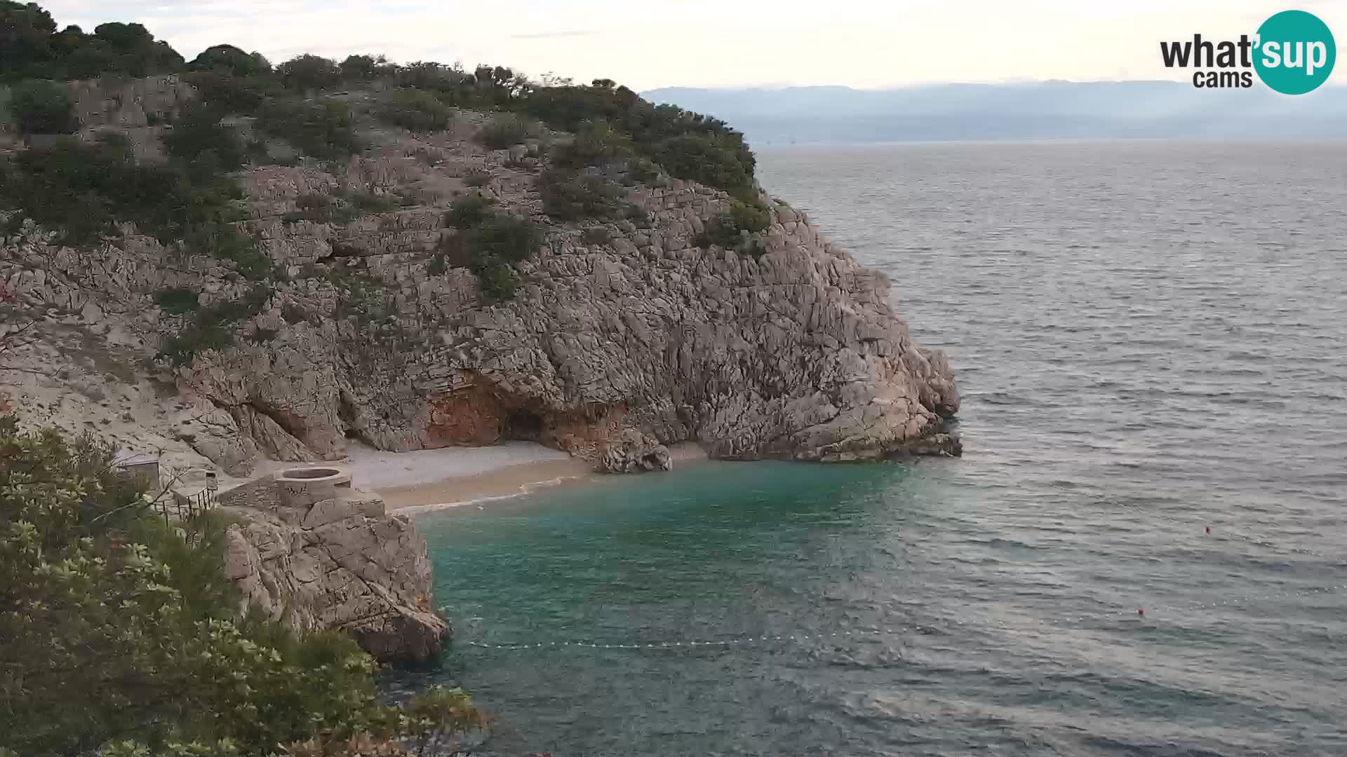 Spletna kamera Brseč plaža – Mošćenička Draga – Hrvaška