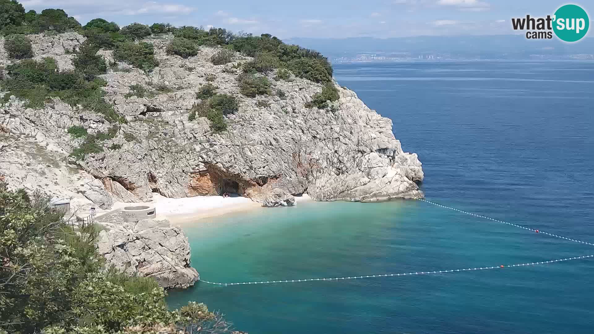 Webcam plage Brseč à Mošćenička Draga, Croatie