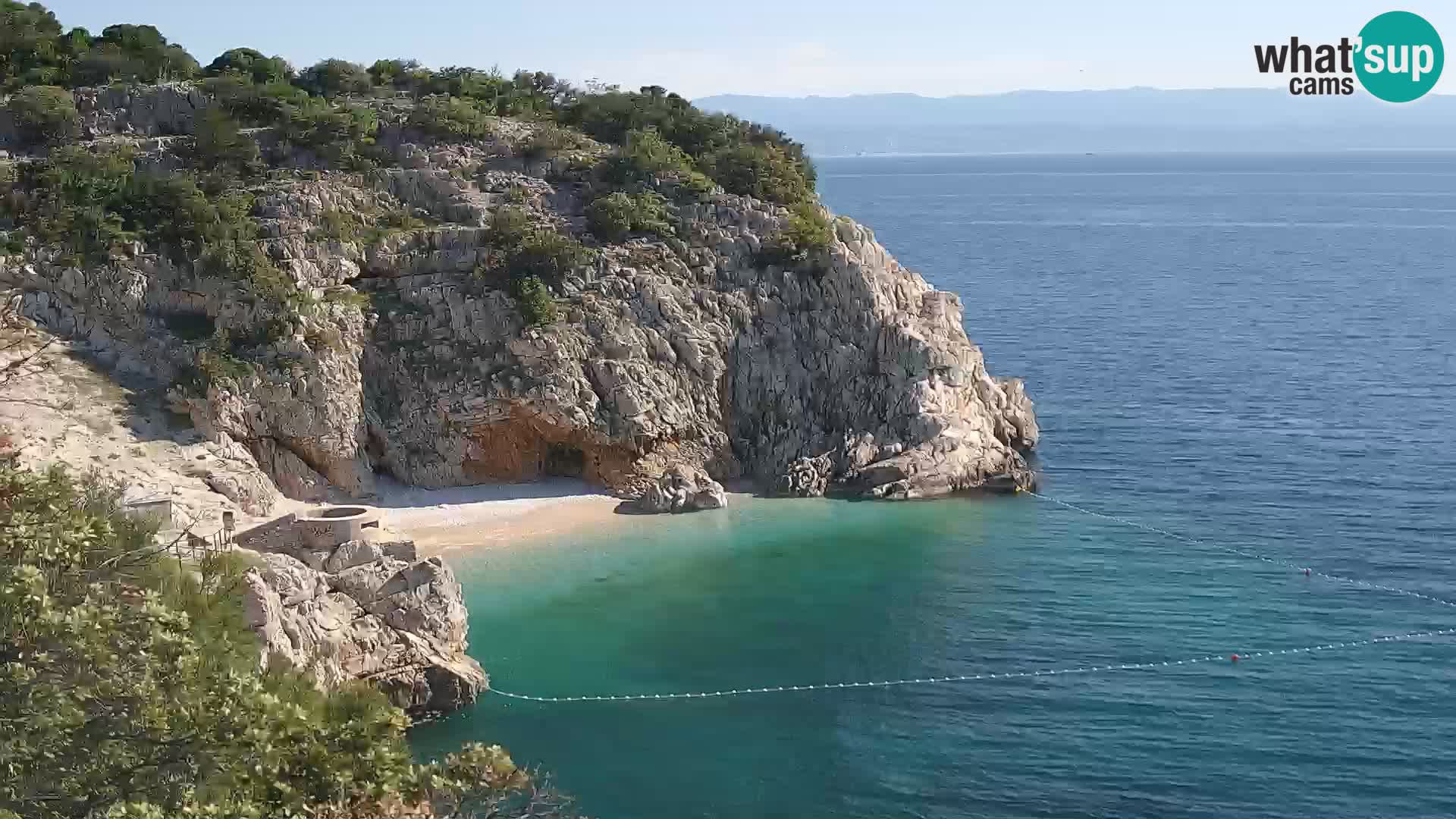 Spletna kamera Brseč plaža – Mošćenička Draga – Hrvaška