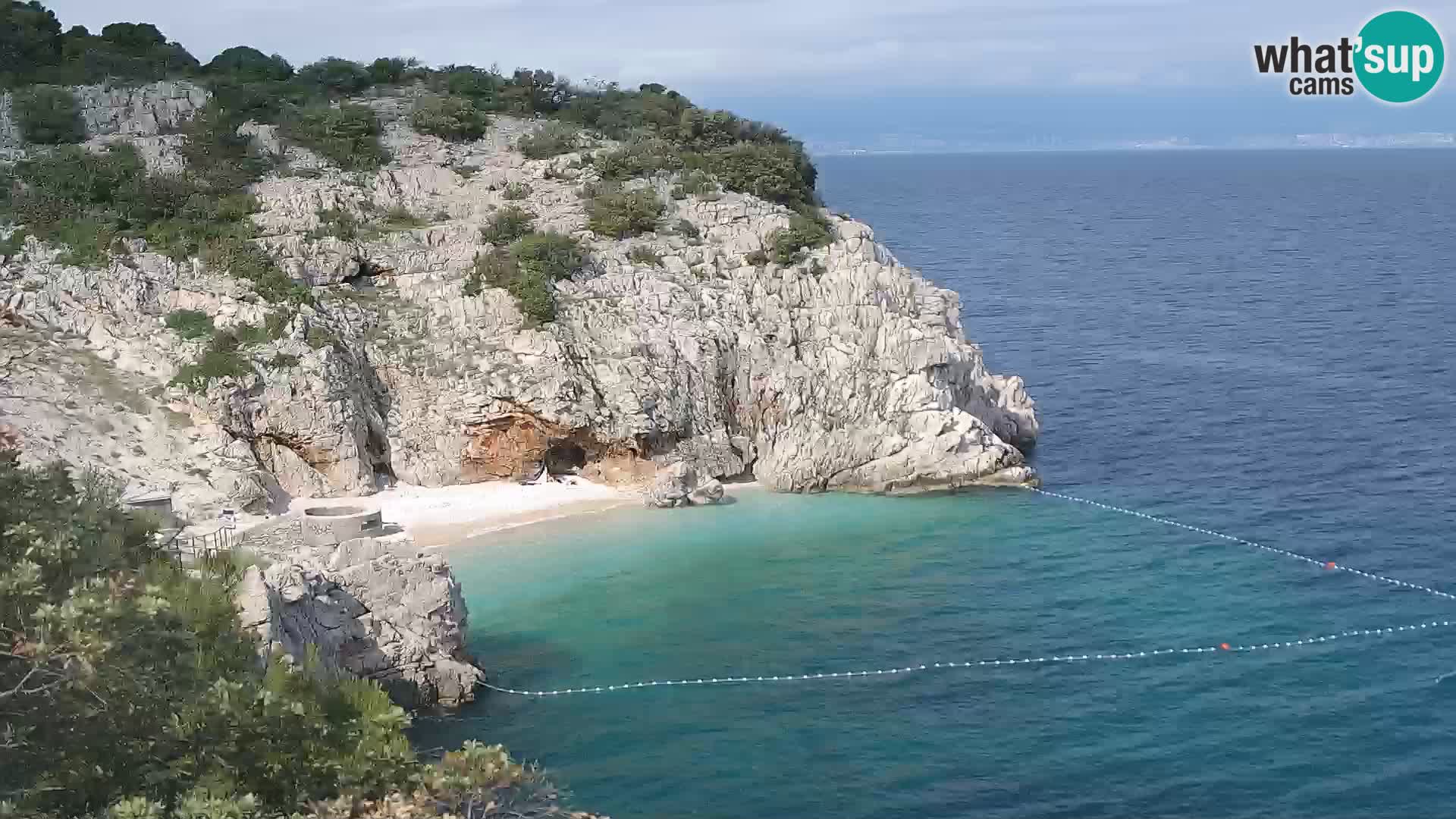 Webcam plage Brseč à Mošćenička Draga, Croatie