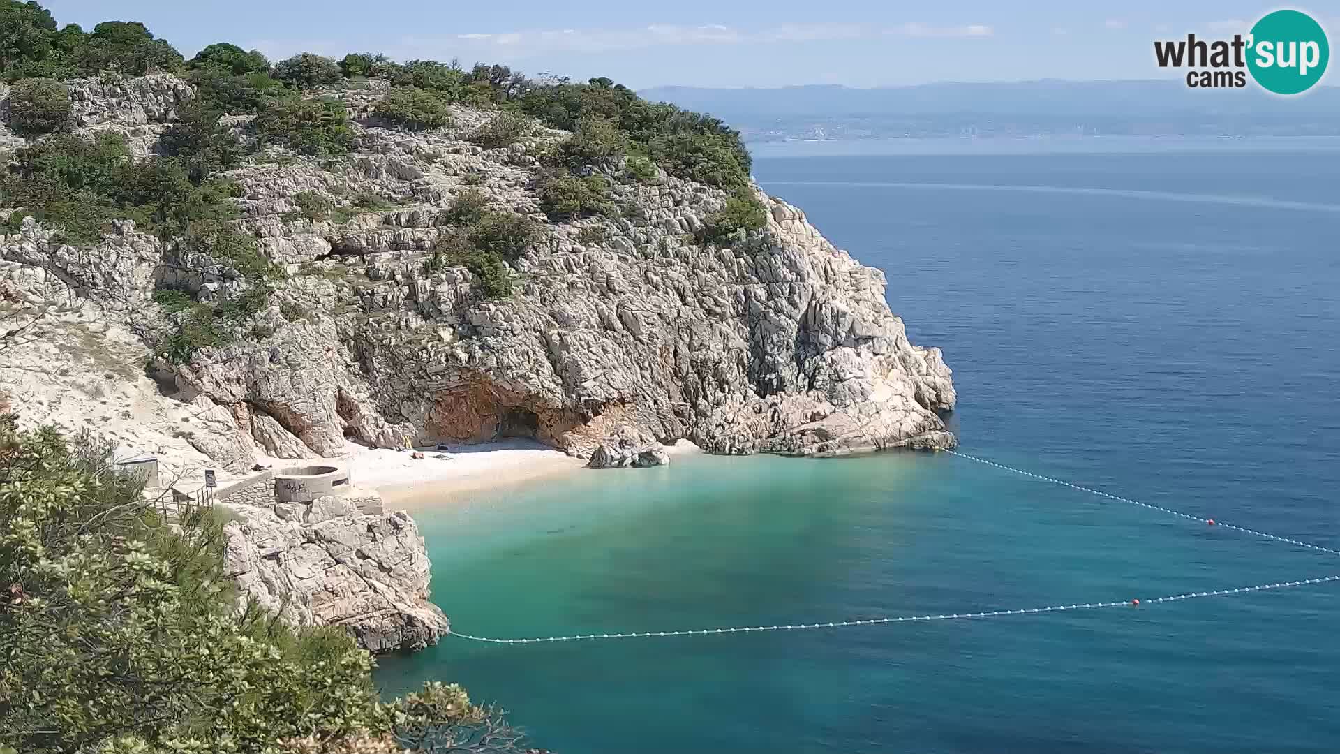 Spletna kamera Brseč plaža – Mošćenička Draga – Hrvaška