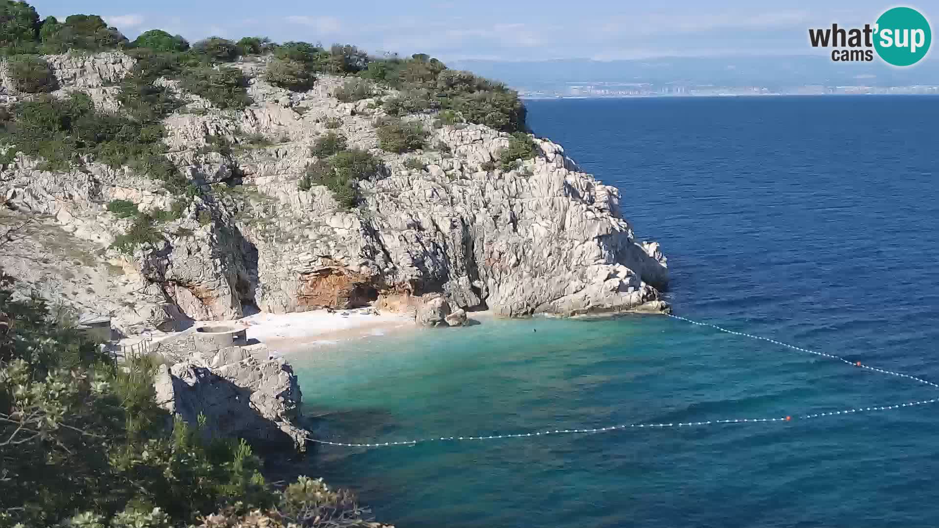 Spletna kamera Brseč plaža – Mošćenička Draga – Hrvaška