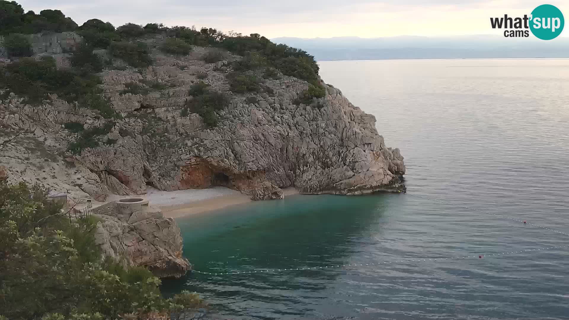 Spletna kamera Brseč plaža – Mošćenička Draga – Hrvaška