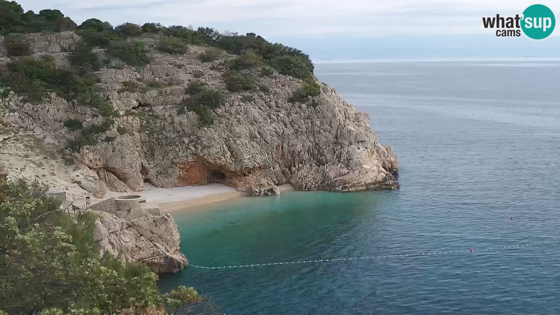 Spletna kamera Brseč plaža – Mošćenička Draga – Hrvaška