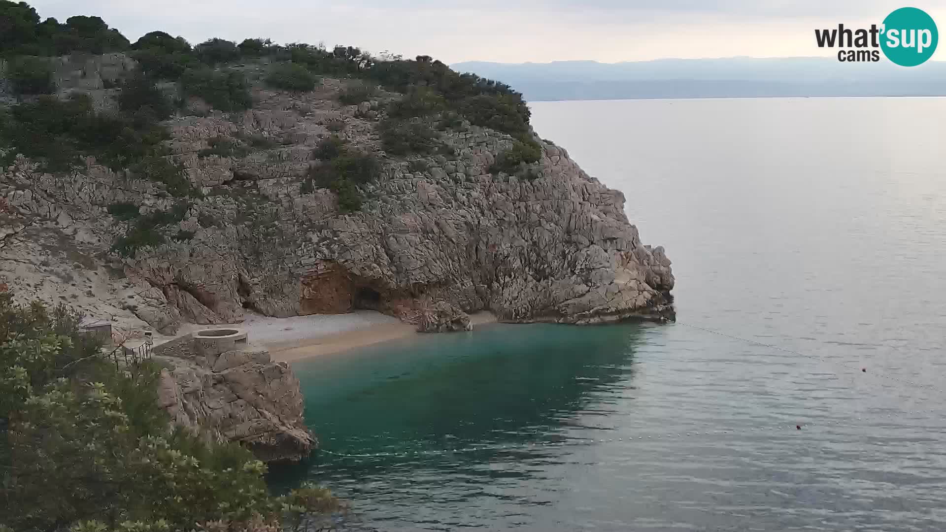 Spletna kamera Brseč plaža – Mošćenička Draga – Hrvaška