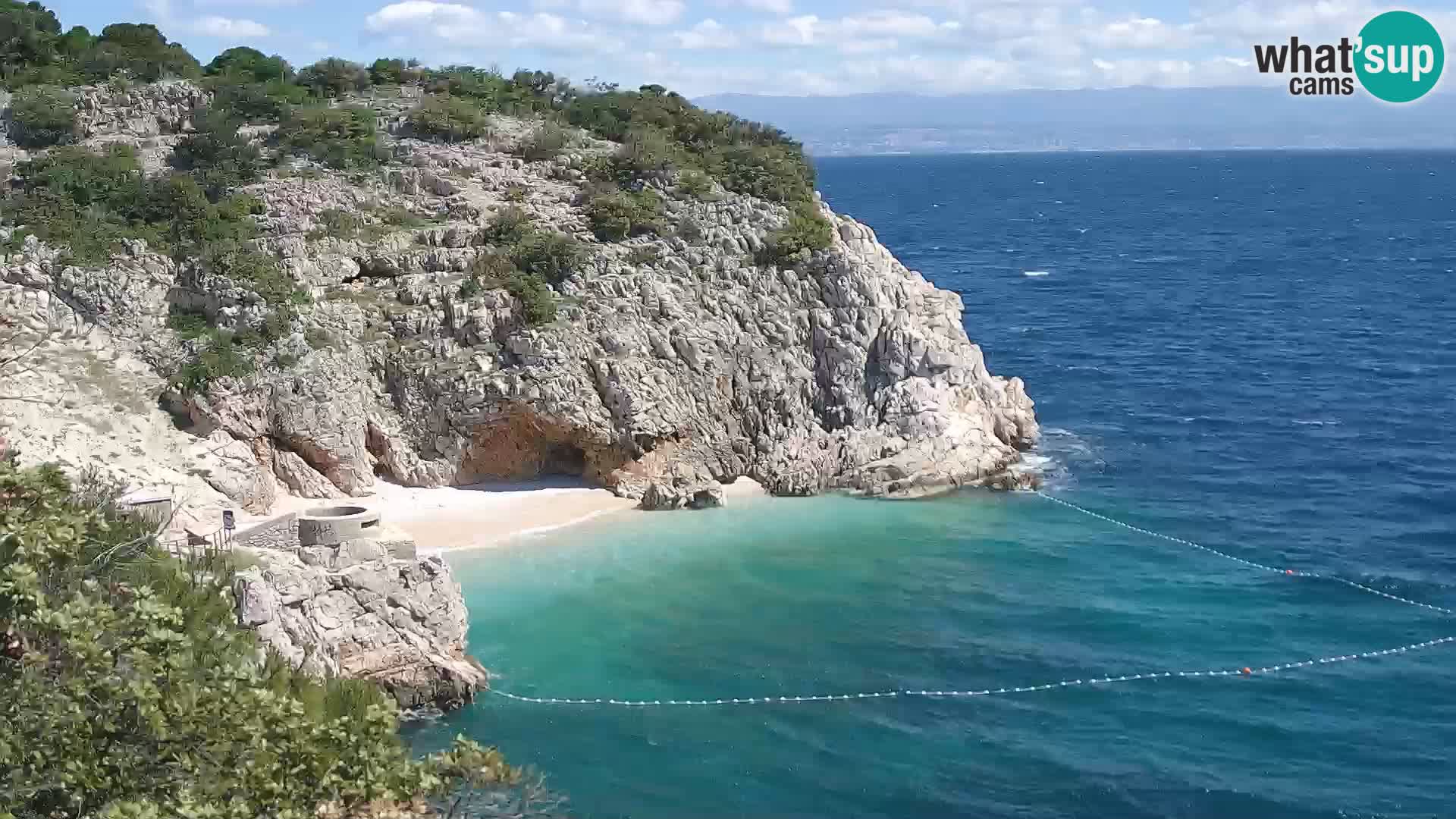 Spletna kamera Brseč plaža – Mošćenička Draga – Hrvaška