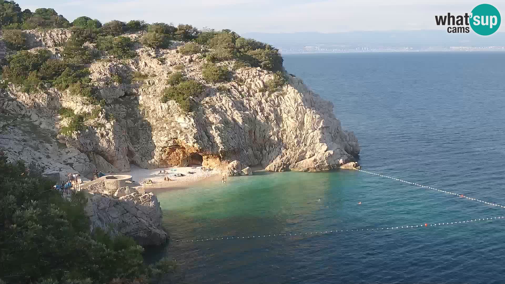 Webcam plage Brseč à Mošćenička Draga, Croatie