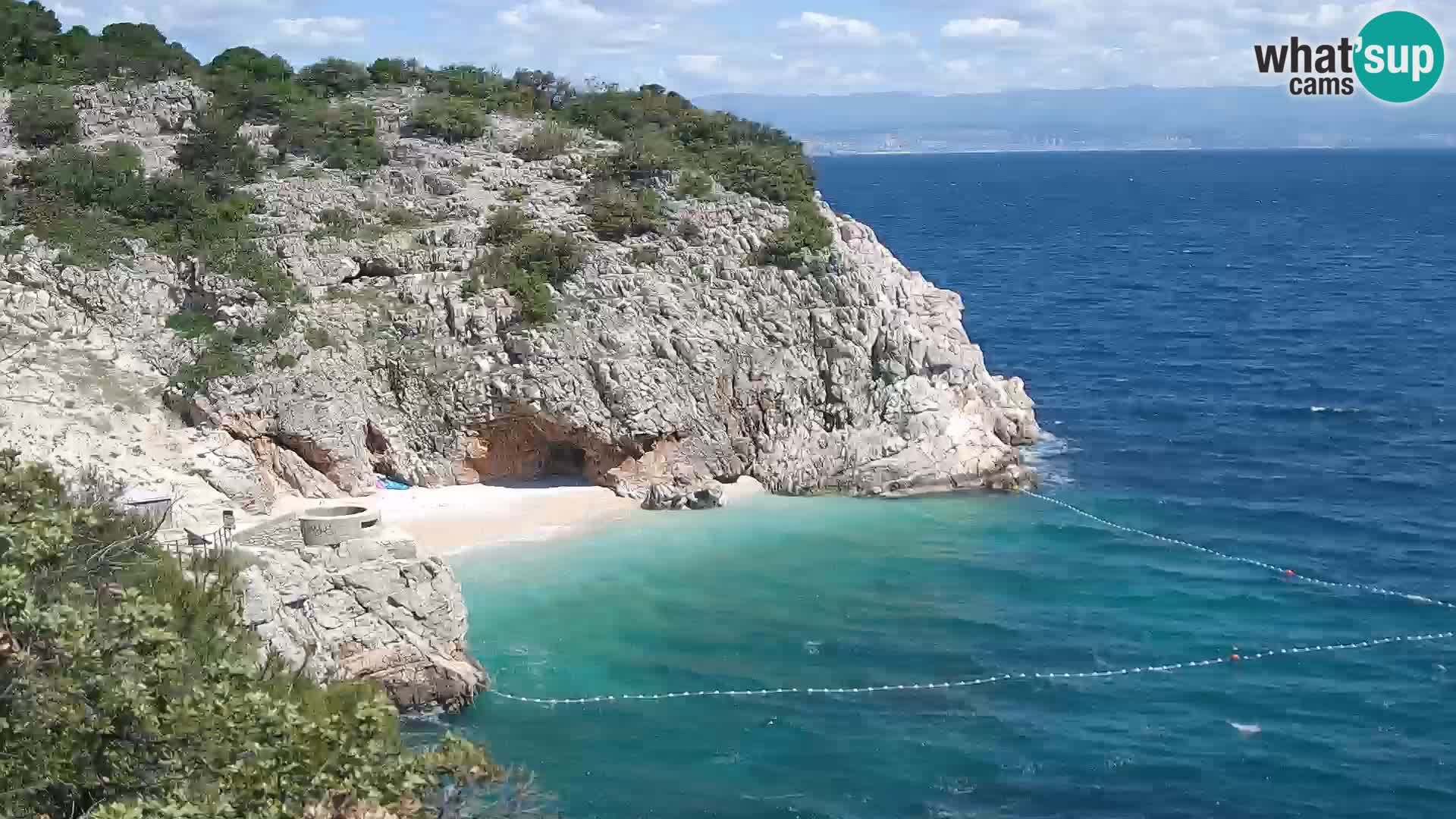Spletna kamera Brseč plaža – Mošćenička Draga – Hrvaška