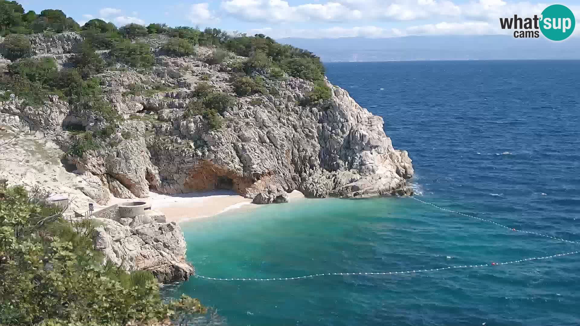 Spletna kamera Brseč plaža – Mošćenička Draga – Hrvaška
