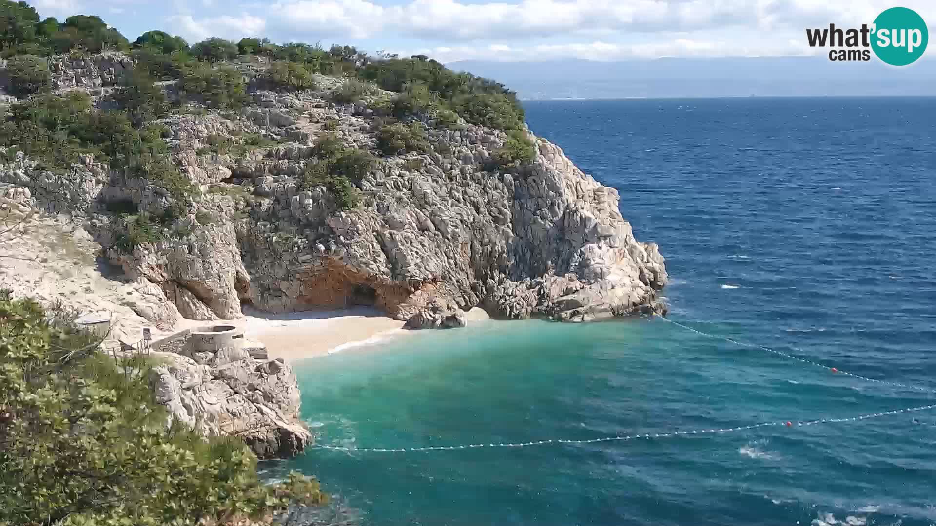 Spletna kamera Brseč plaža – Mošćenička Draga – Hrvaška
