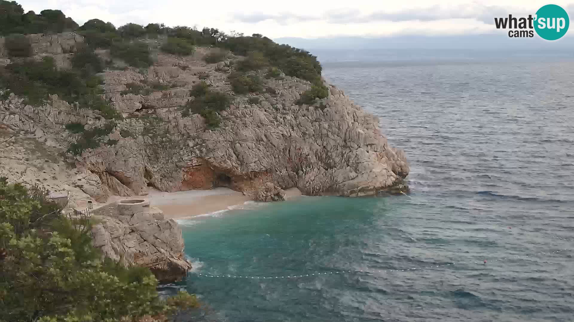 Spletna kamera Brseč plaža – Mošćenička Draga – Hrvaška