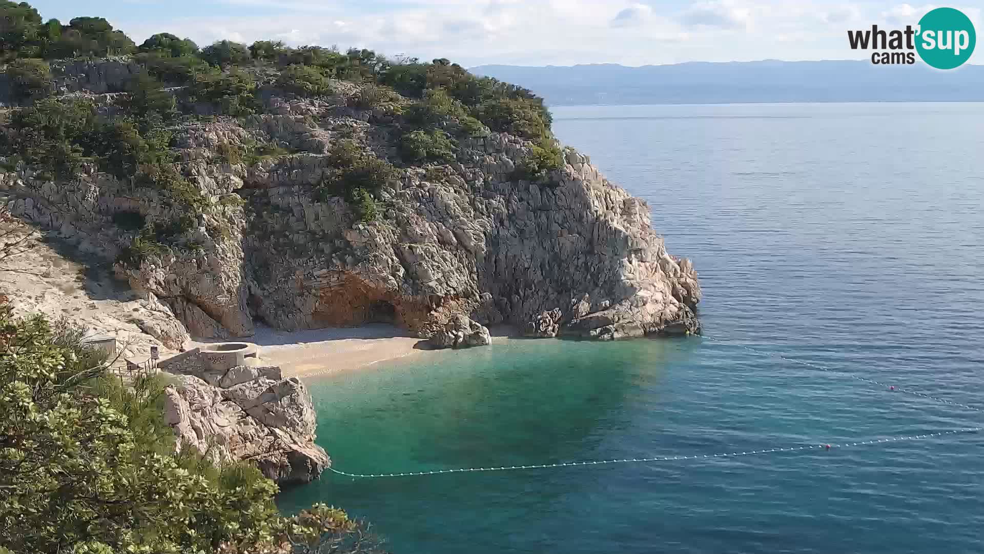 Cámara web de la playa de Brseč en Mošćenička Draga, Croacia