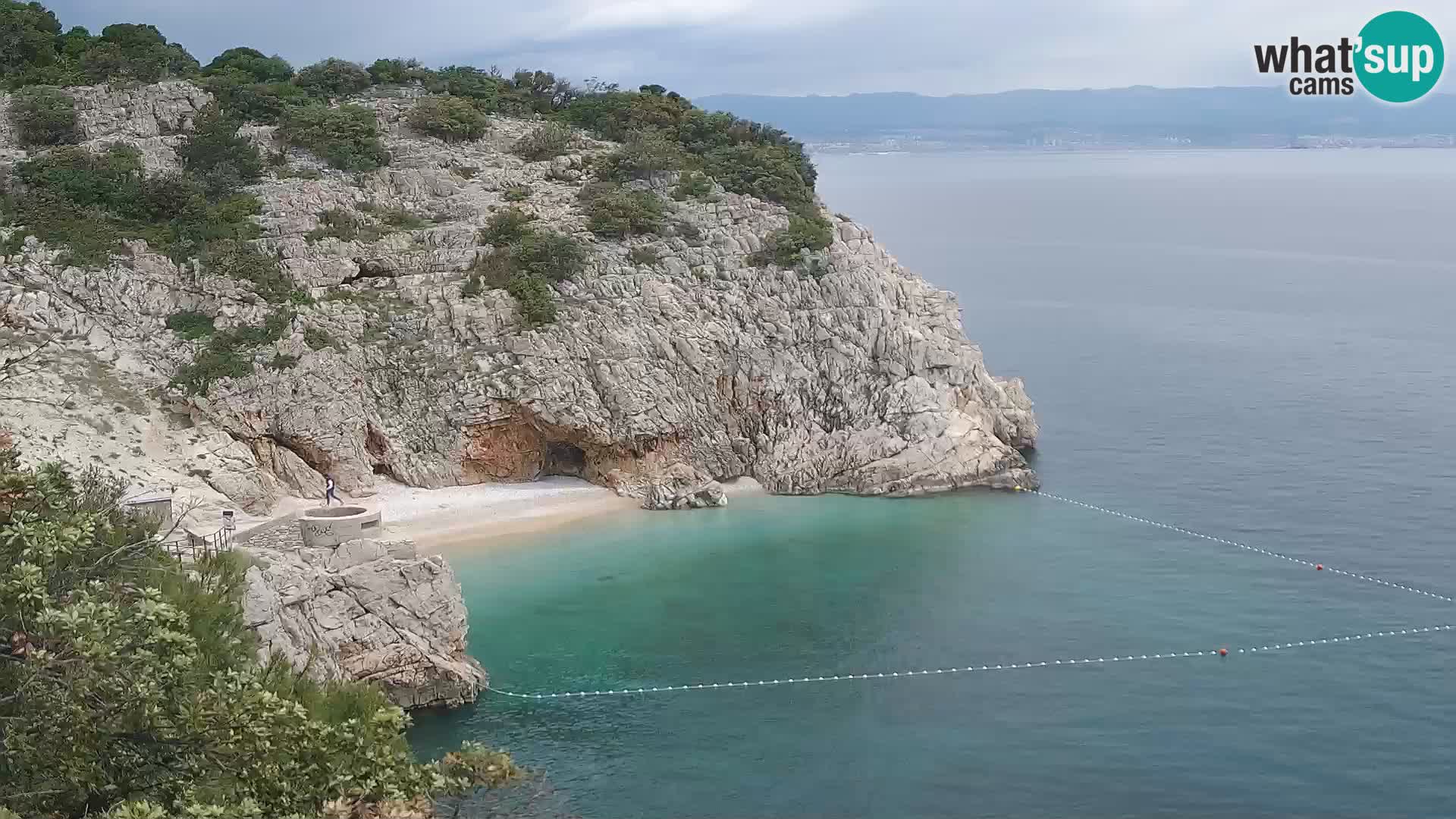 Spletna kamera Brseč plaža – Mošćenička Draga – Hrvaška