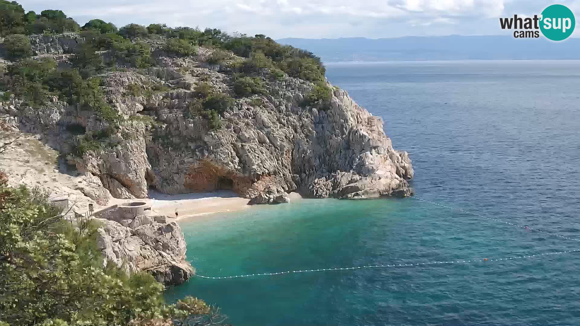 Cámara web de la playa de Brseč en Mošćenička Draga, Croacia
