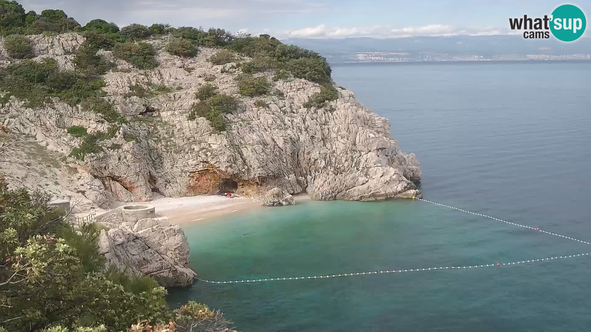 Webcam plage Brseč à Mošćenička Draga, Croatie