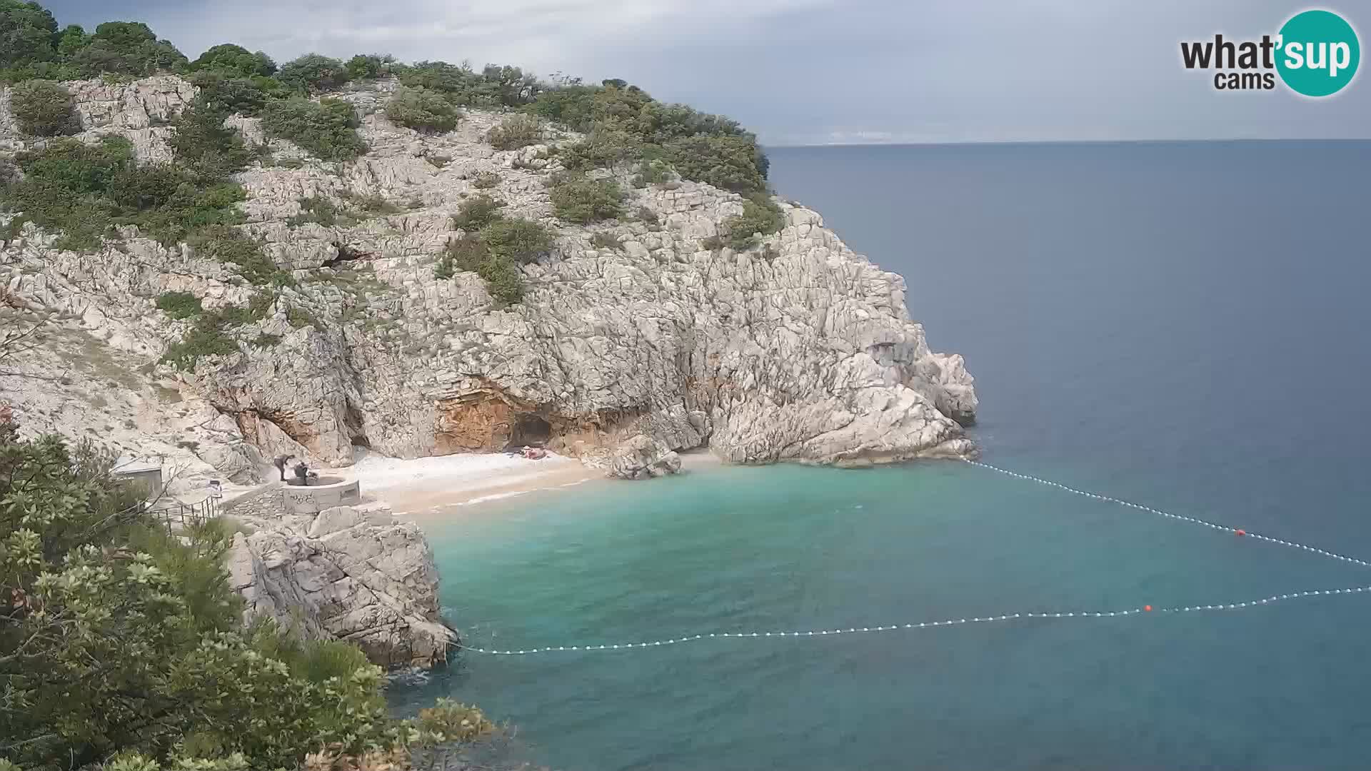 Spletna kamera Brseč plaža – Mošćenička Draga – Hrvaška