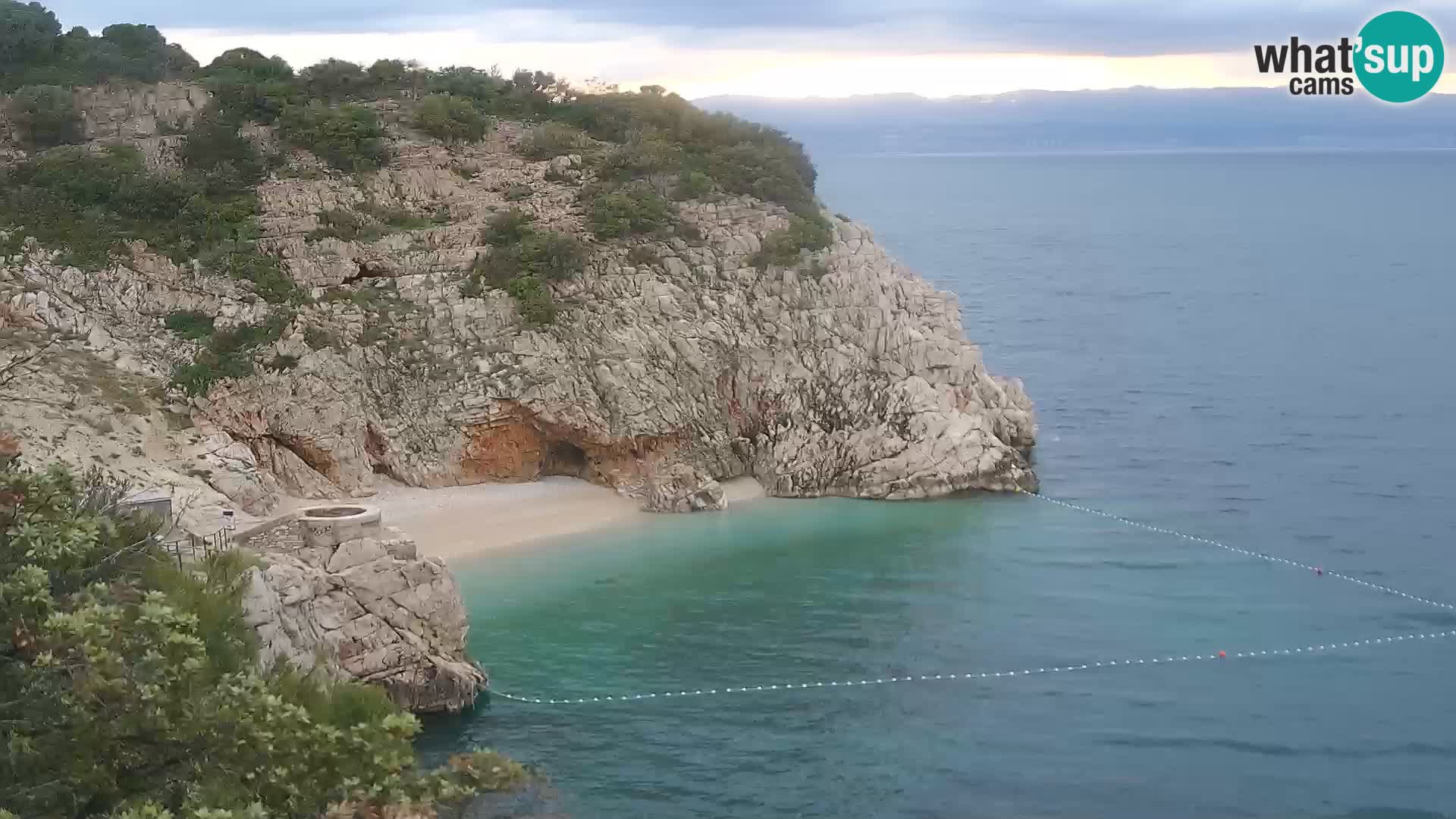 Webcam plage Brseč à Mošćenička Draga, Croatie