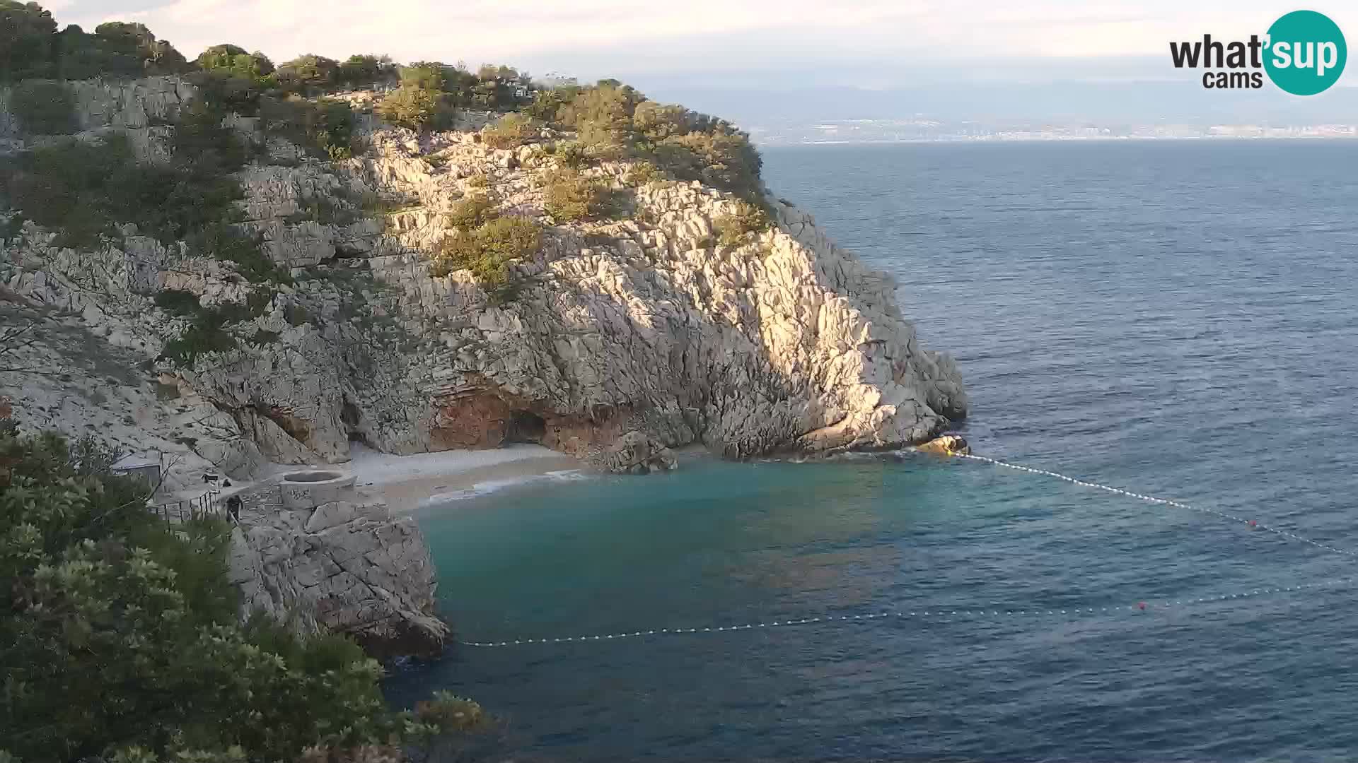 Webcam plage Brseč à Mošćenička Draga, Croatie
