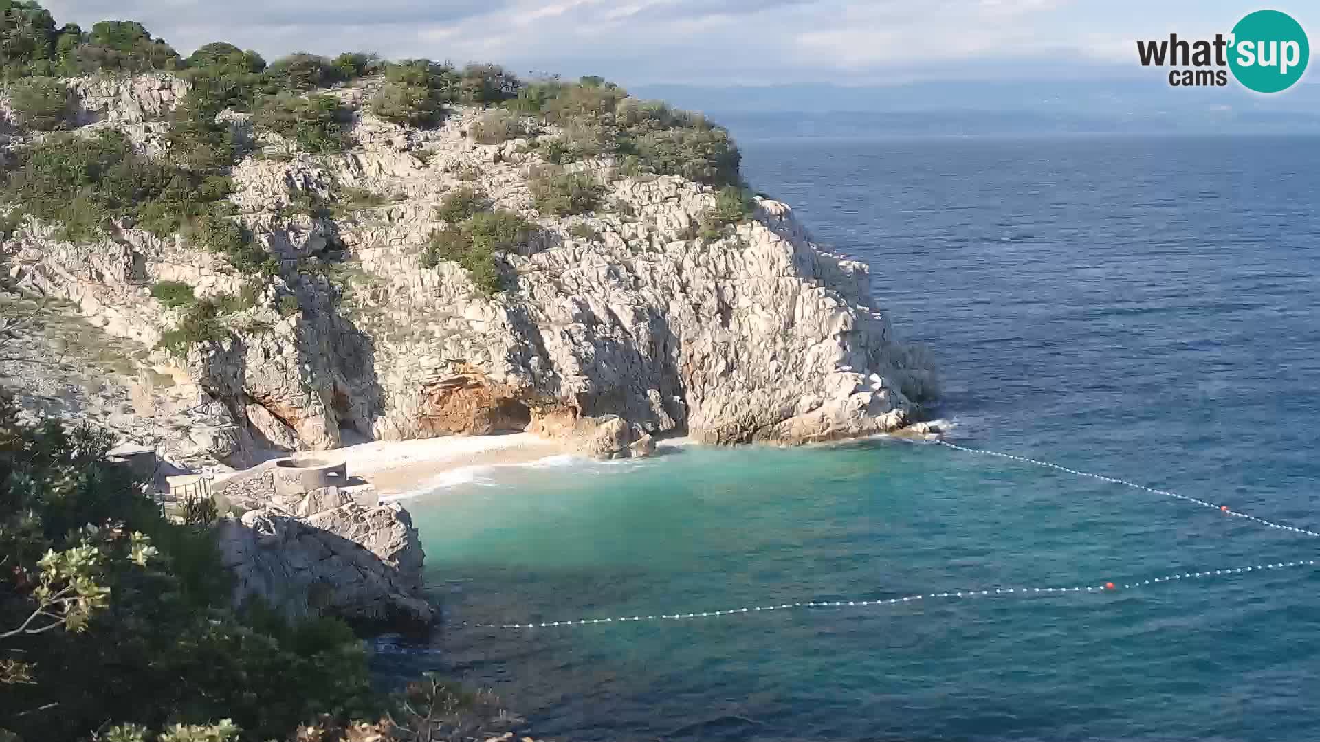 Spletna kamera Brseč plaža – Mošćenička Draga – Hrvaška