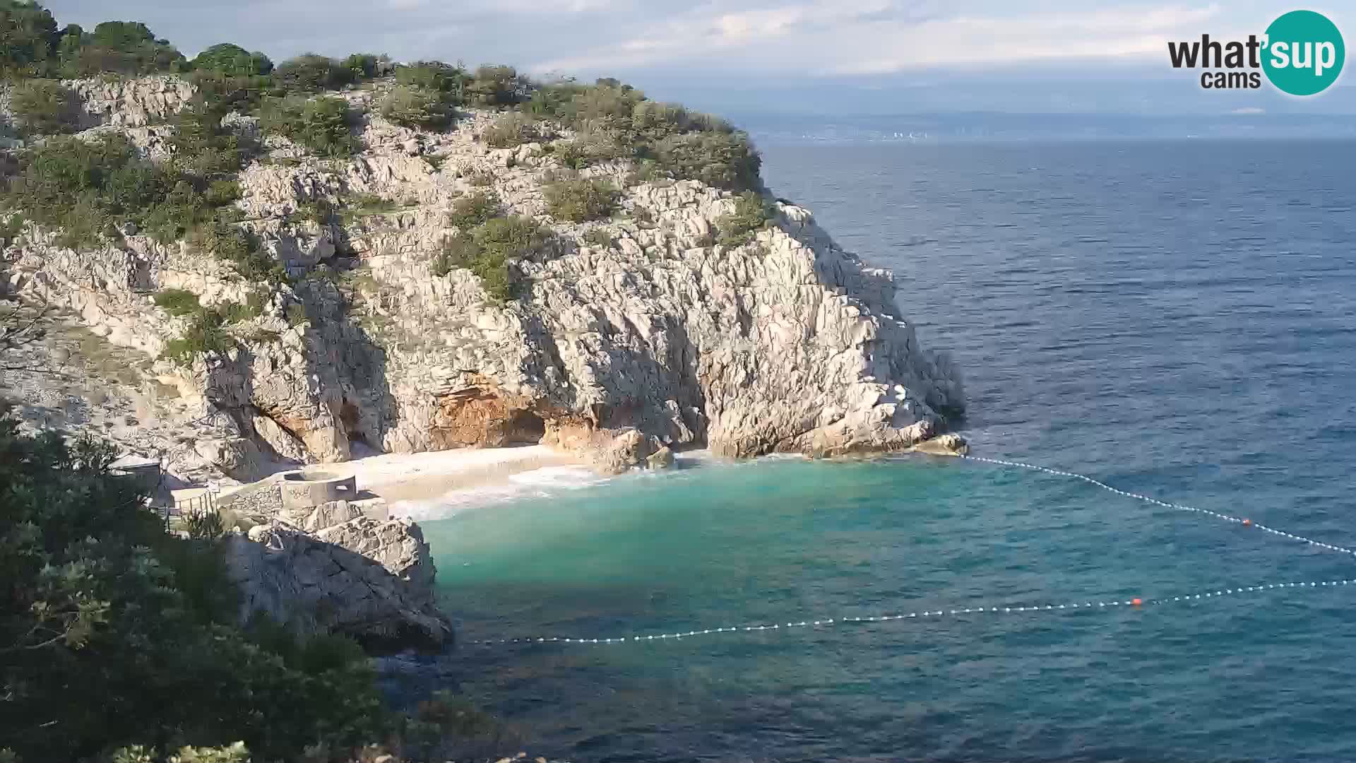 Spletna kamera Brseč plaža – Mošćenička Draga – Hrvaška