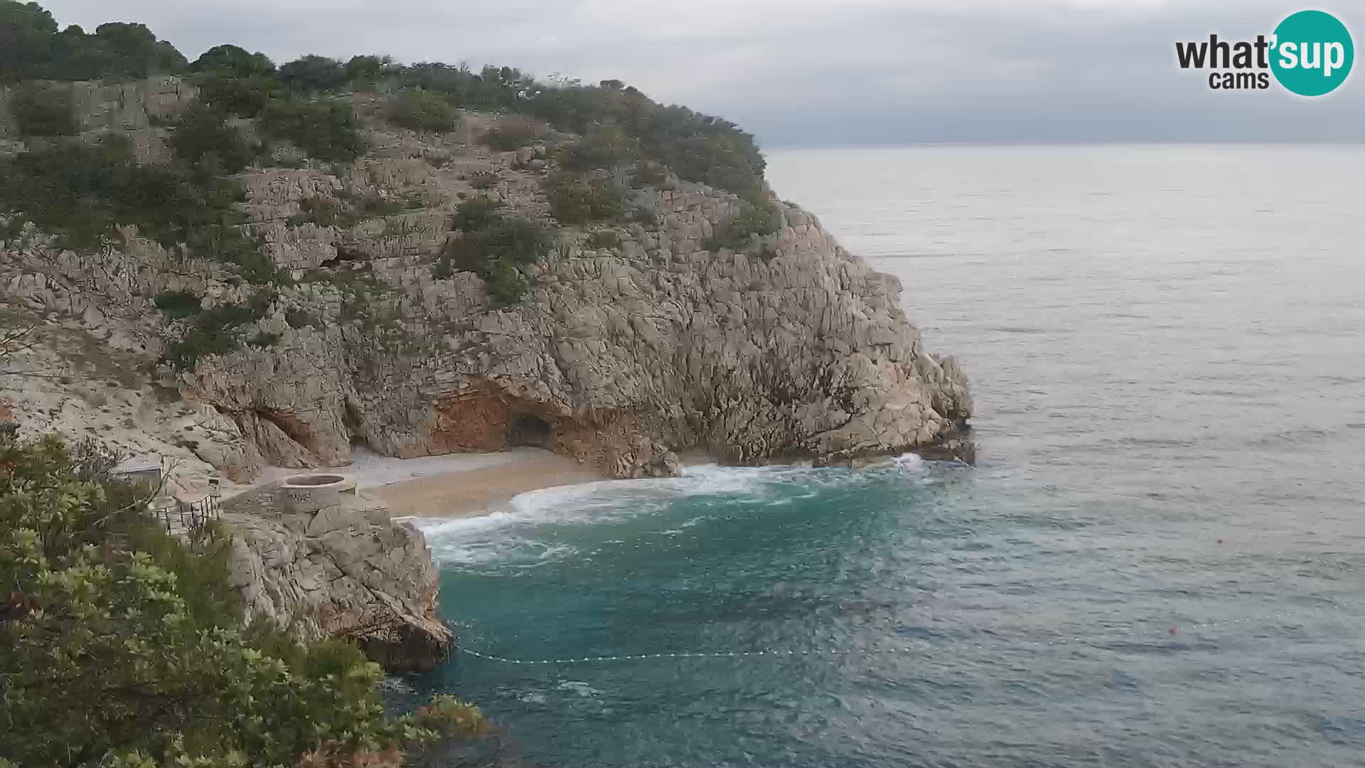 Spletna kamera Brseč plaža – Mošćenička Draga – Hrvaška