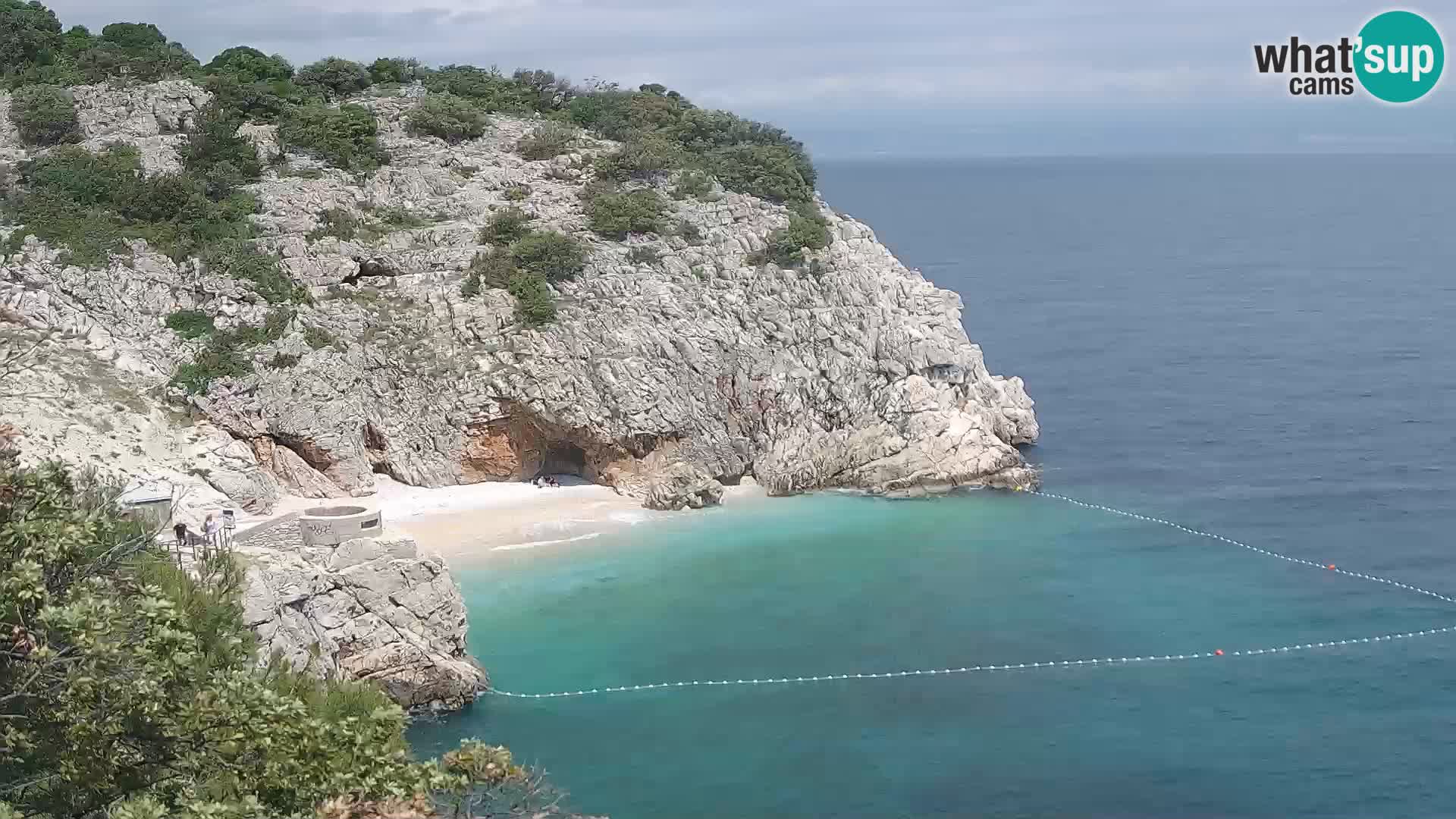 Spletna kamera Brseč plaža – Mošćenička Draga – Hrvaška