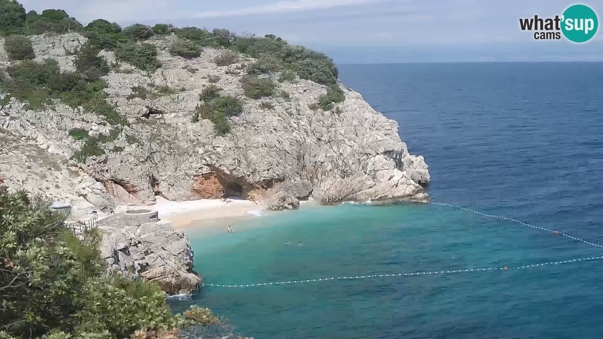 Spletna kamera Brseč plaža – Mošćenička Draga – Hrvaška