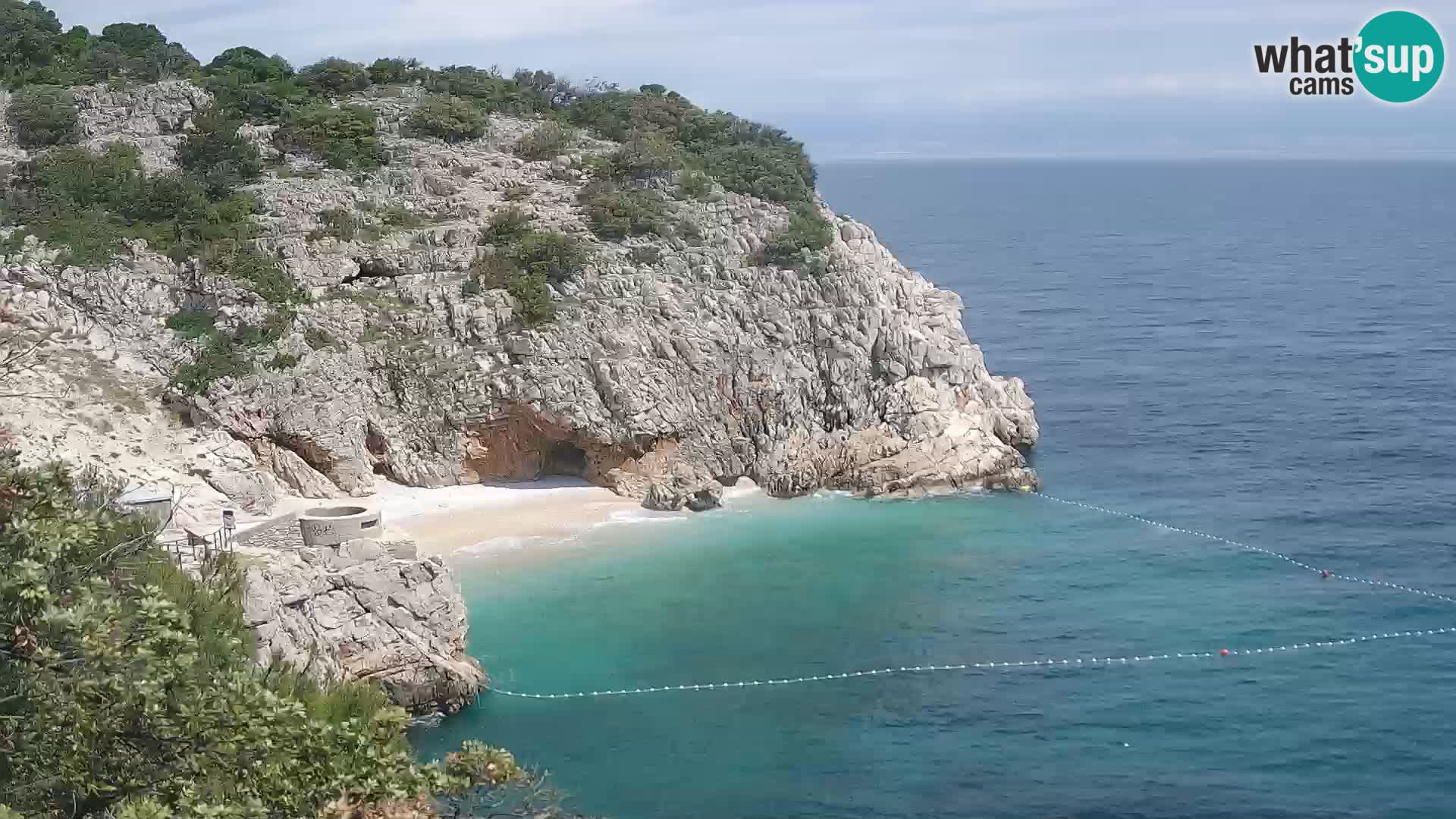 Spletna kamera Brseč plaža – Mošćenička Draga – Hrvaška