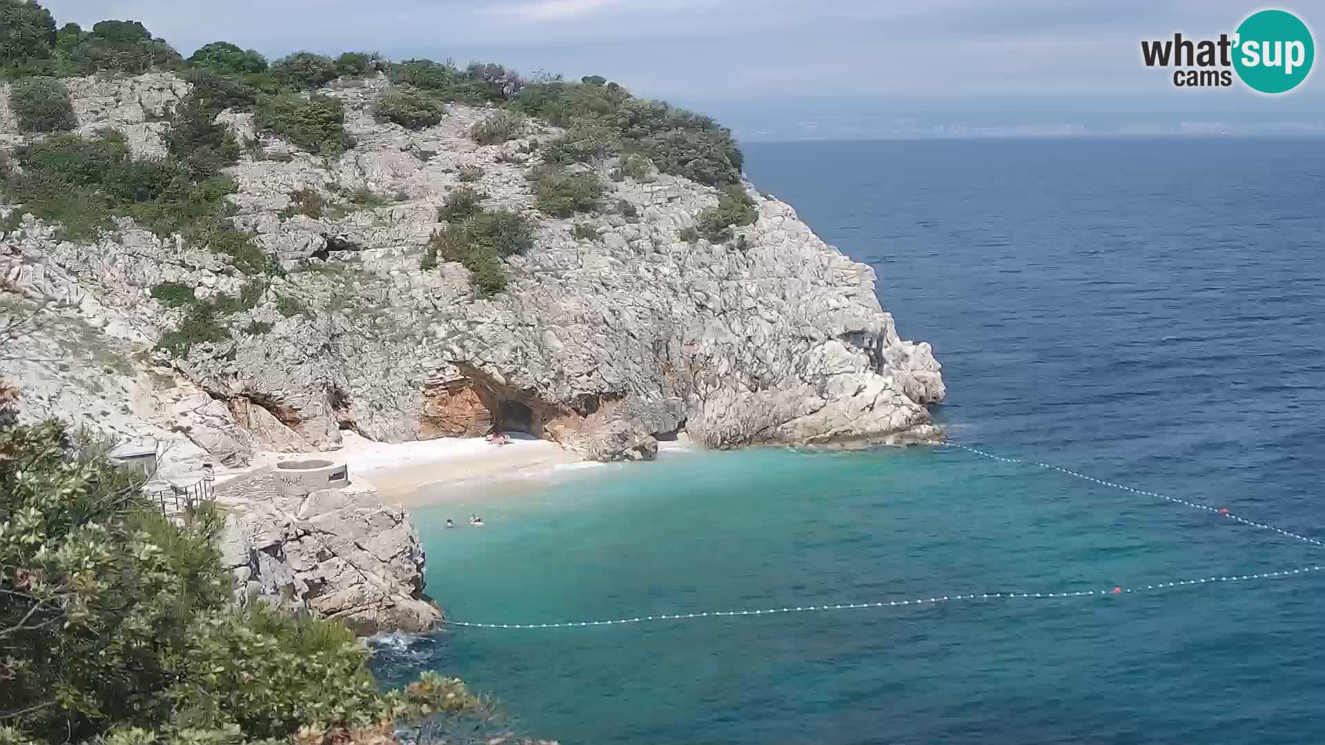 Cámara web de la playa de Brseč en Mošćenička Draga, Croacia