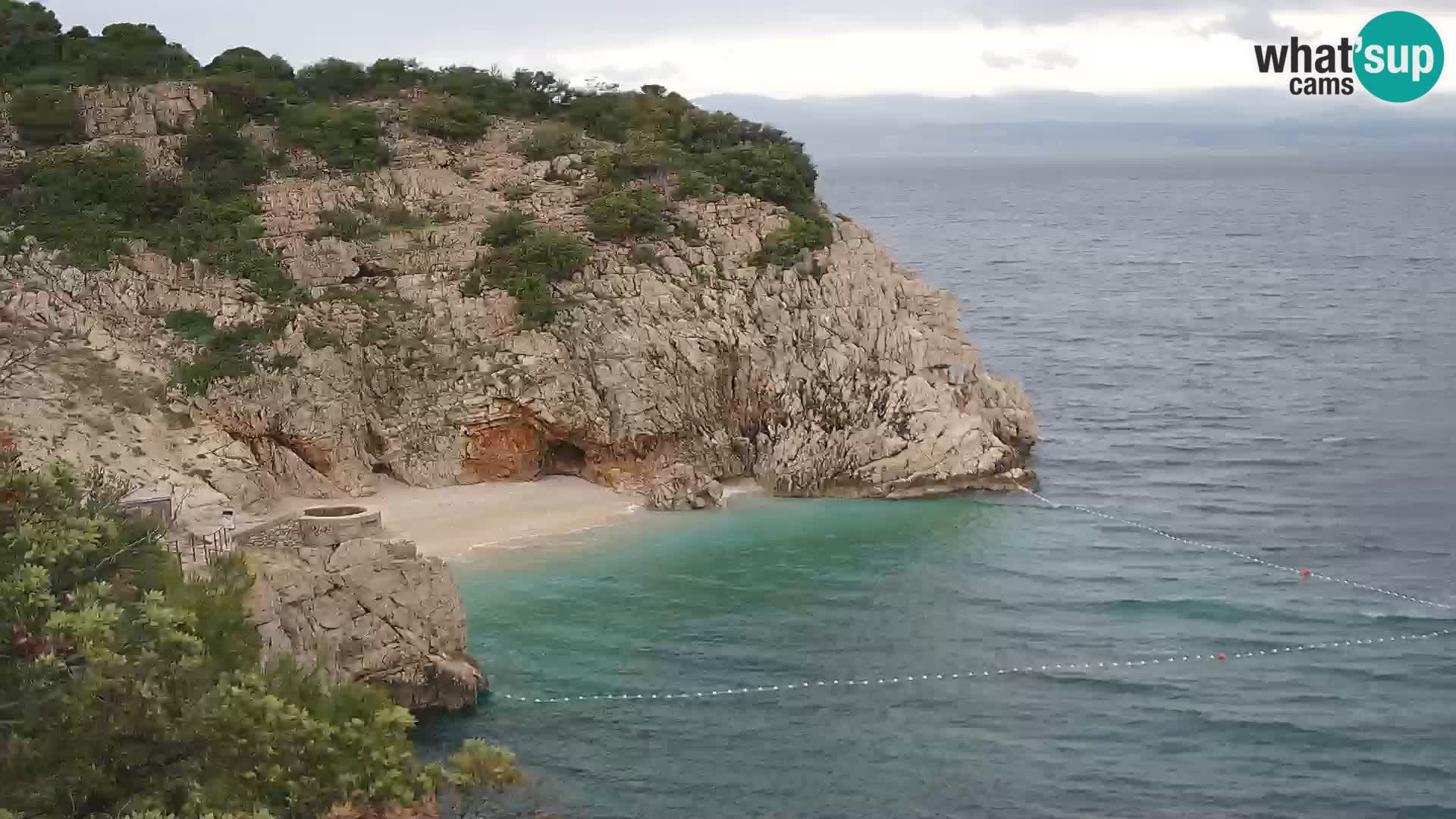 Spletna kamera Brseč plaža – Mošćenička Draga – Hrvaška