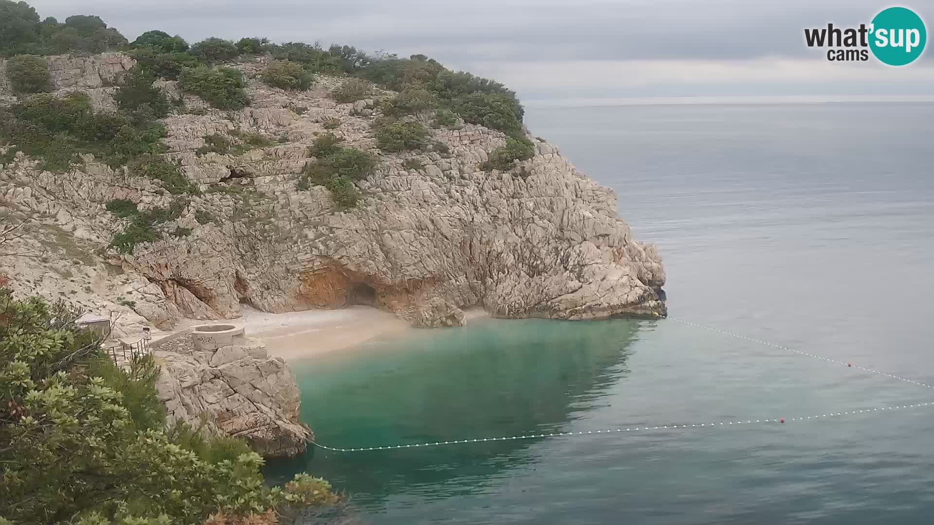 Cámara web de la playa de Brseč en Mošćenička Draga, Croacia