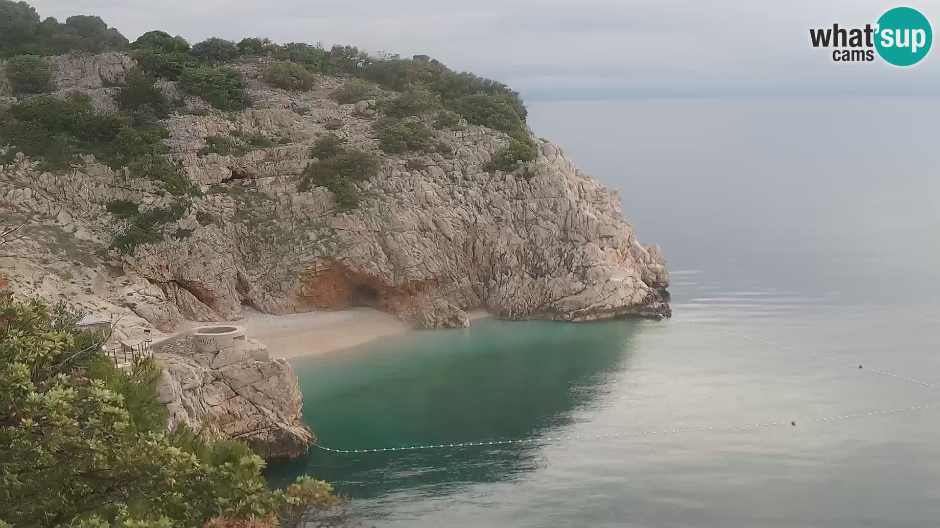 Spletna kamera Brseč plaža – Mošćenička Draga – Hrvaška