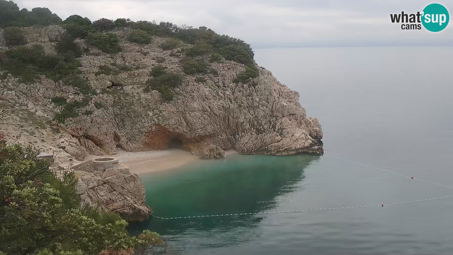 Spletna kamera Brseč plaža – Mošćenička Draga – Hrvaška