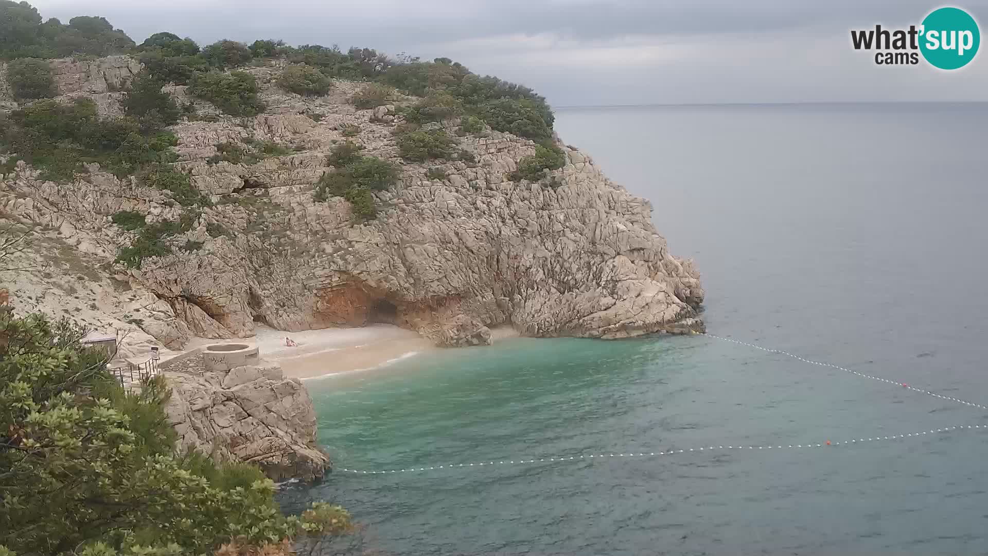 Spletna kamera Brseč plaža – Mošćenička Draga – Hrvaška