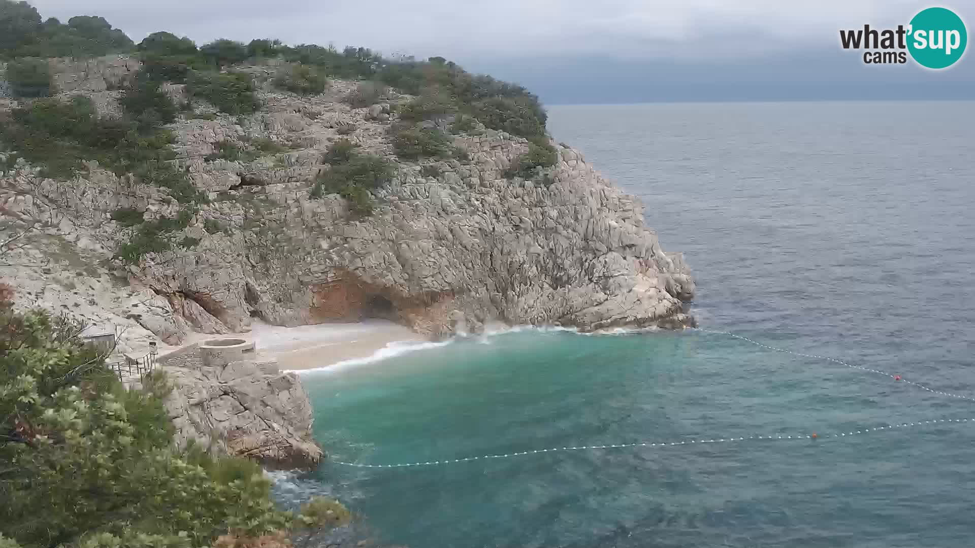Cámara web de la playa de Brseč en Mošćenička Draga, Croacia