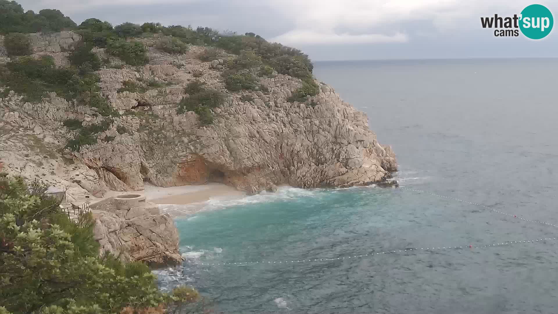 Spletna kamera Brseč plaža – Mošćenička Draga – Hrvaška