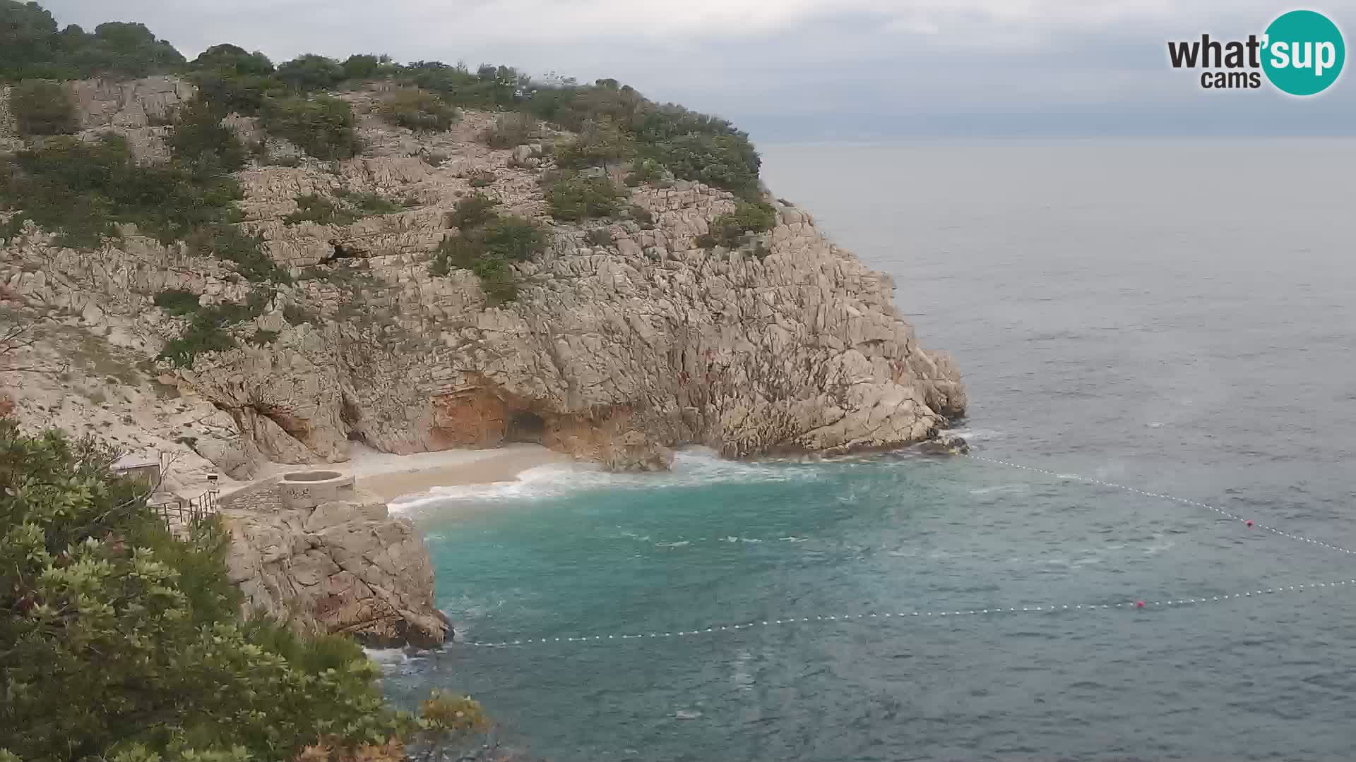 Cámara web de la playa de Brseč en Mošćenička Draga, Croacia
