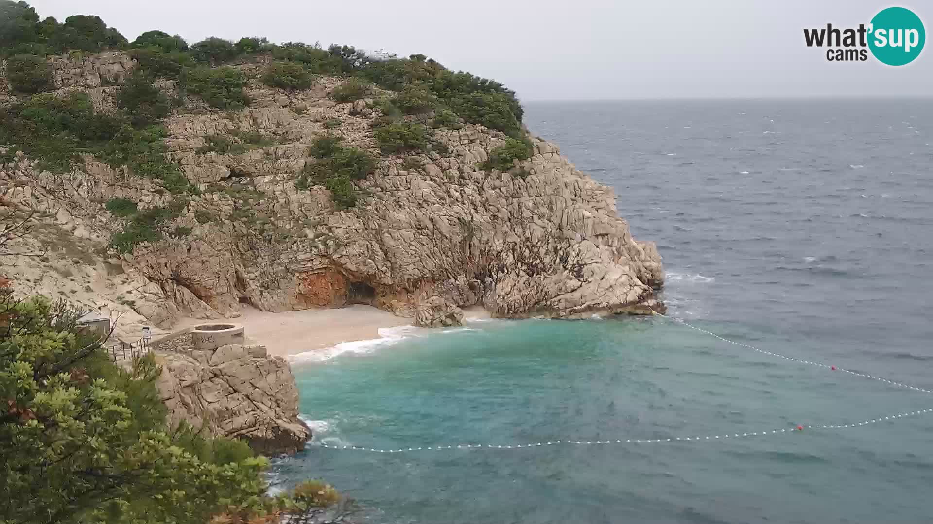 Spletna kamera Brseč plaža – Mošćenička Draga – Hrvaška