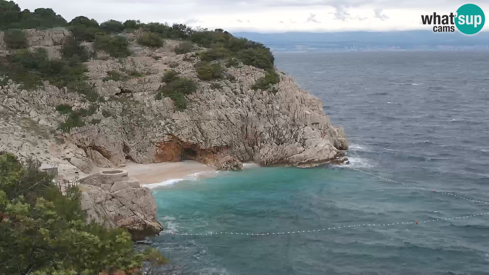 Cámara web de la playa de Brseč en Mošćenička Draga, Croacia