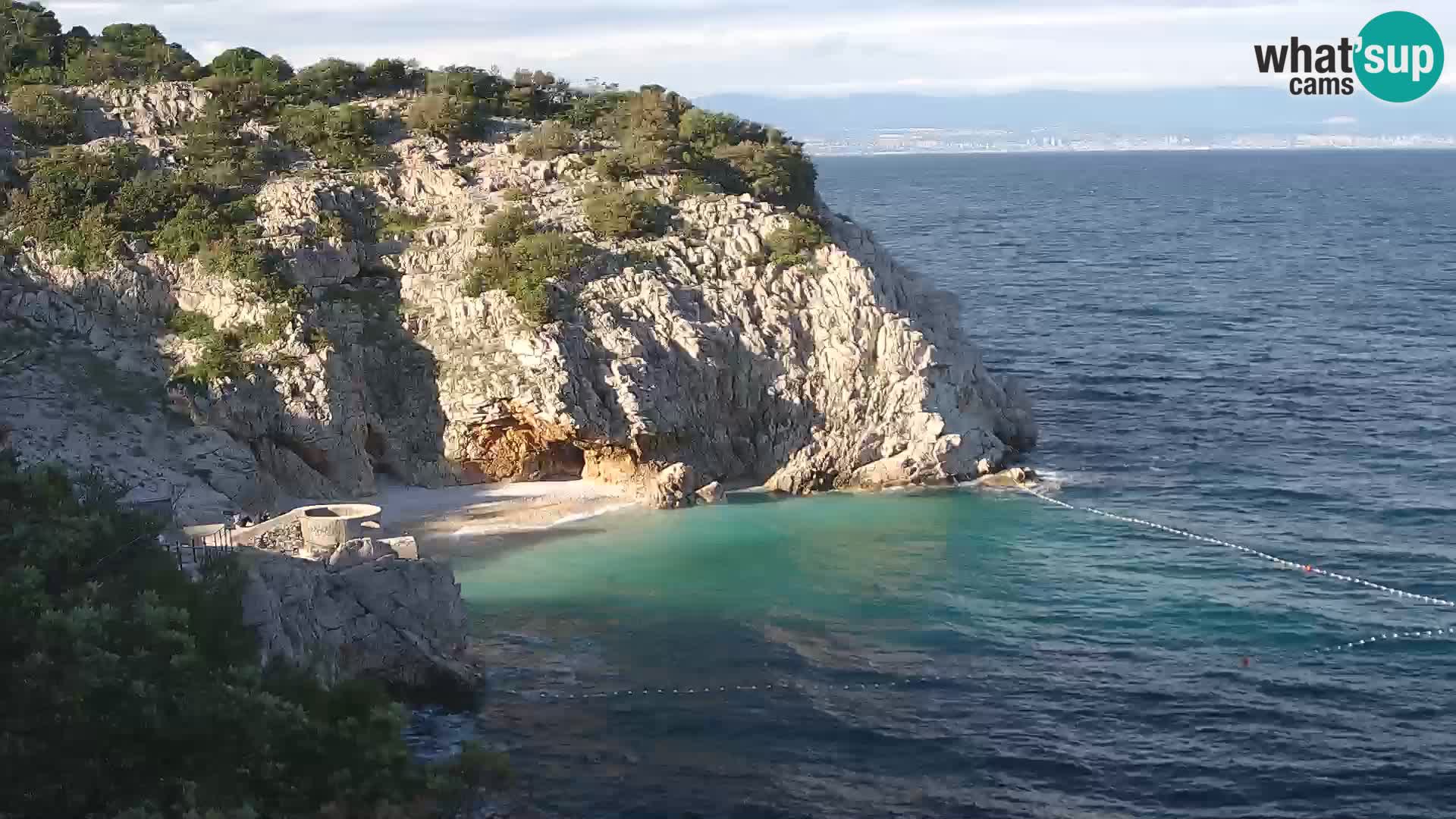 Cámara web de la playa de Brseč en Mošćenička Draga, Croacia