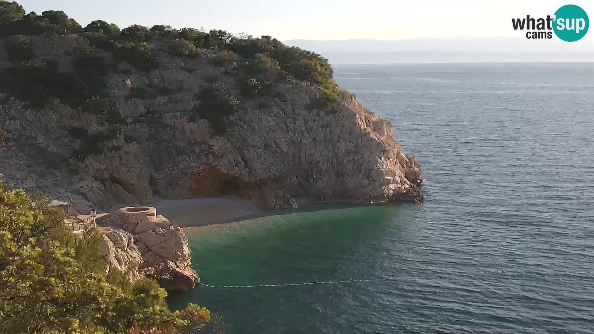 Webcam plage Brseč à Mošćenička Draga, Croatie