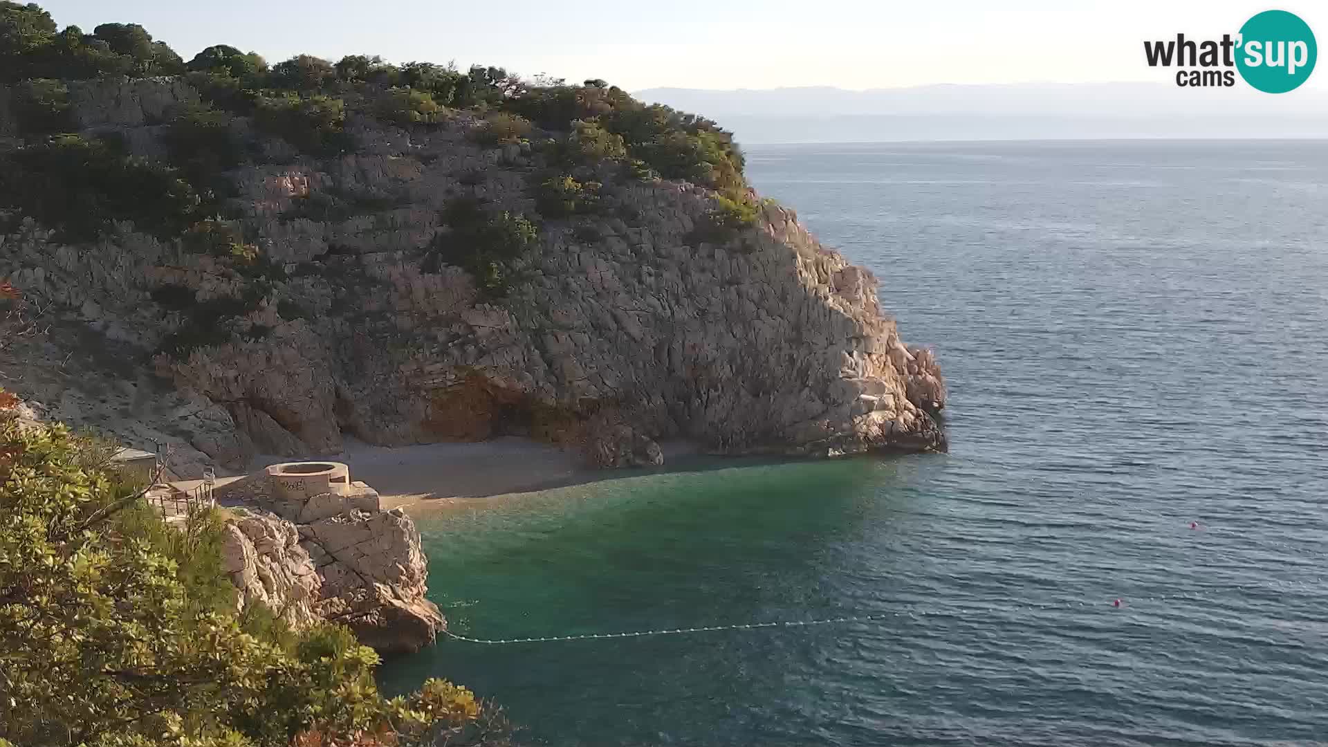 Spletna kamera Brseč plaža – Mošćenička Draga – Hrvaška
