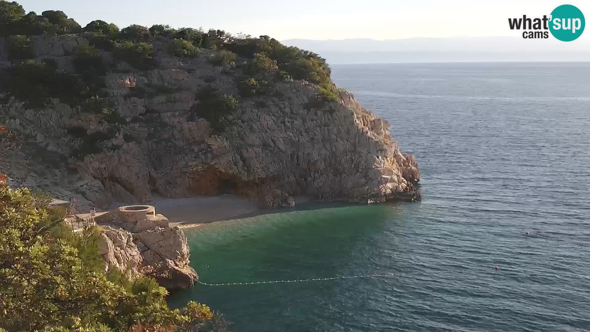 Cámara web de la playa de Brseč en Mošćenička Draga, Croacia