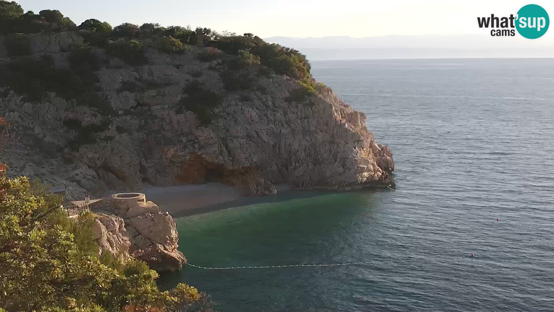 Spletna kamera Brseč plaža – Mošćenička Draga – Hrvaška