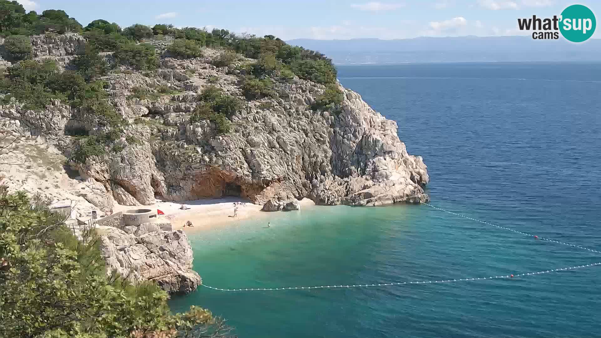 Webcam plage Brseč à Mošćenička Draga, Croatie