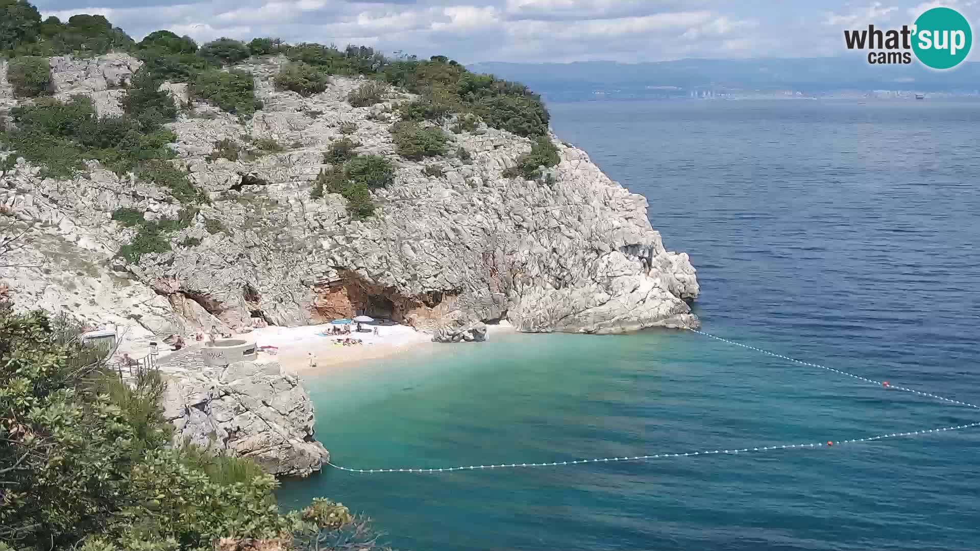 Cámara web de la playa de Brseč en Mošćenička Draga, Croacia