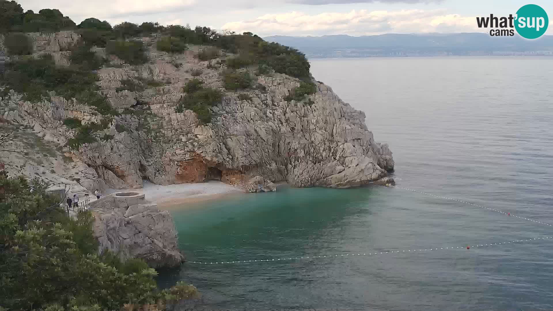 Spletna kamera Brseč plaža – Mošćenička Draga – Hrvaška