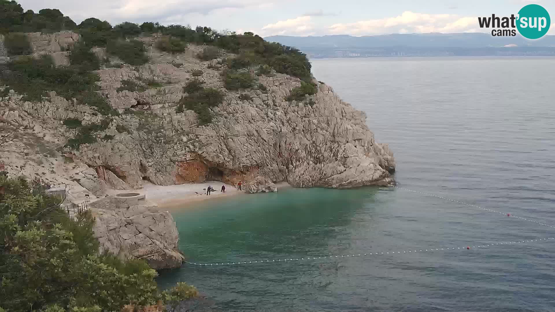 Spletna kamera Brseč plaža – Mošćenička Draga – Hrvaška