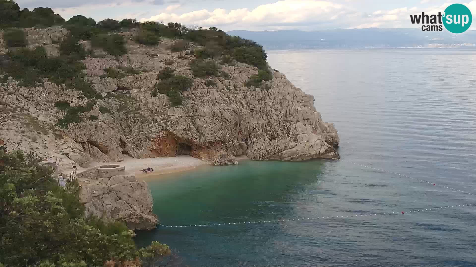 Spletna kamera Brseč plaža – Mošćenička Draga – Hrvaška